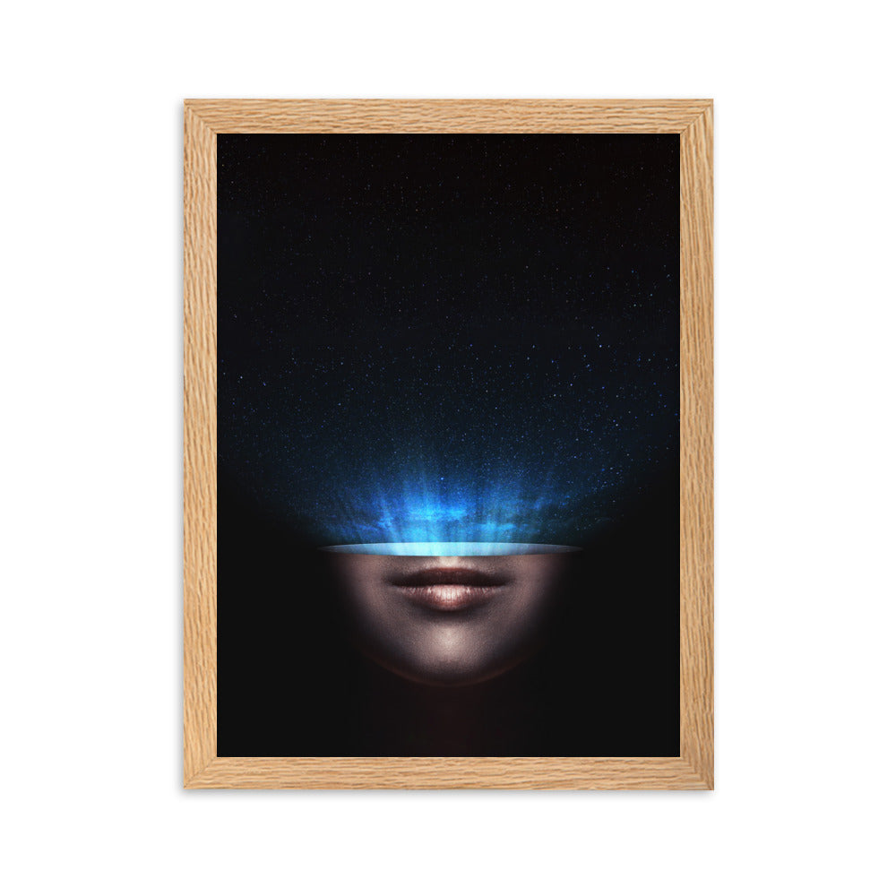 Poster mit Rahmen - Universum im Kopf Kuratoren von artlia Oak / 30×40 cm artlia