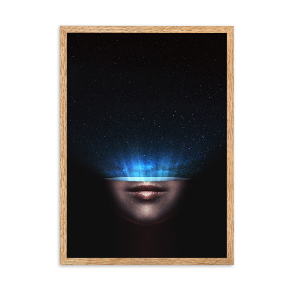 Poster mit Rahmen - Universum im Kopf Kuratoren von artlia Oak / 50×70 cm artlia