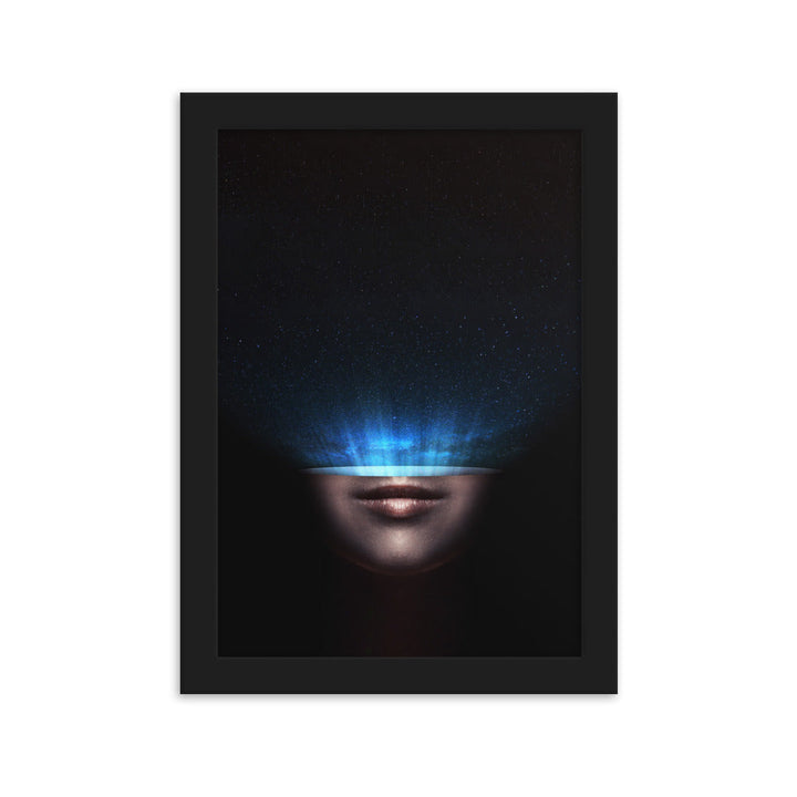 Poster mit Rahmen - Universum im Kopf Kuratoren von artlia Schwarz / 21×30 cm artlia