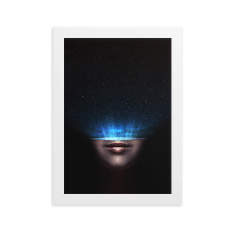 Poster mit Rahmen - Universum im Kopf Kuratoren von artlia Weiß / 21×30 cm artlia