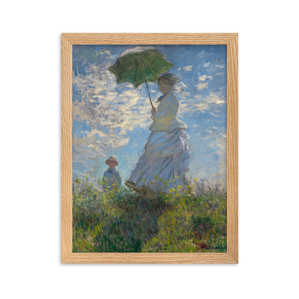 Poster mit Rahmen - Woman with a Parasol - Madame Monet and Her Son Claude Monet Oak / 30×40 cm artlia