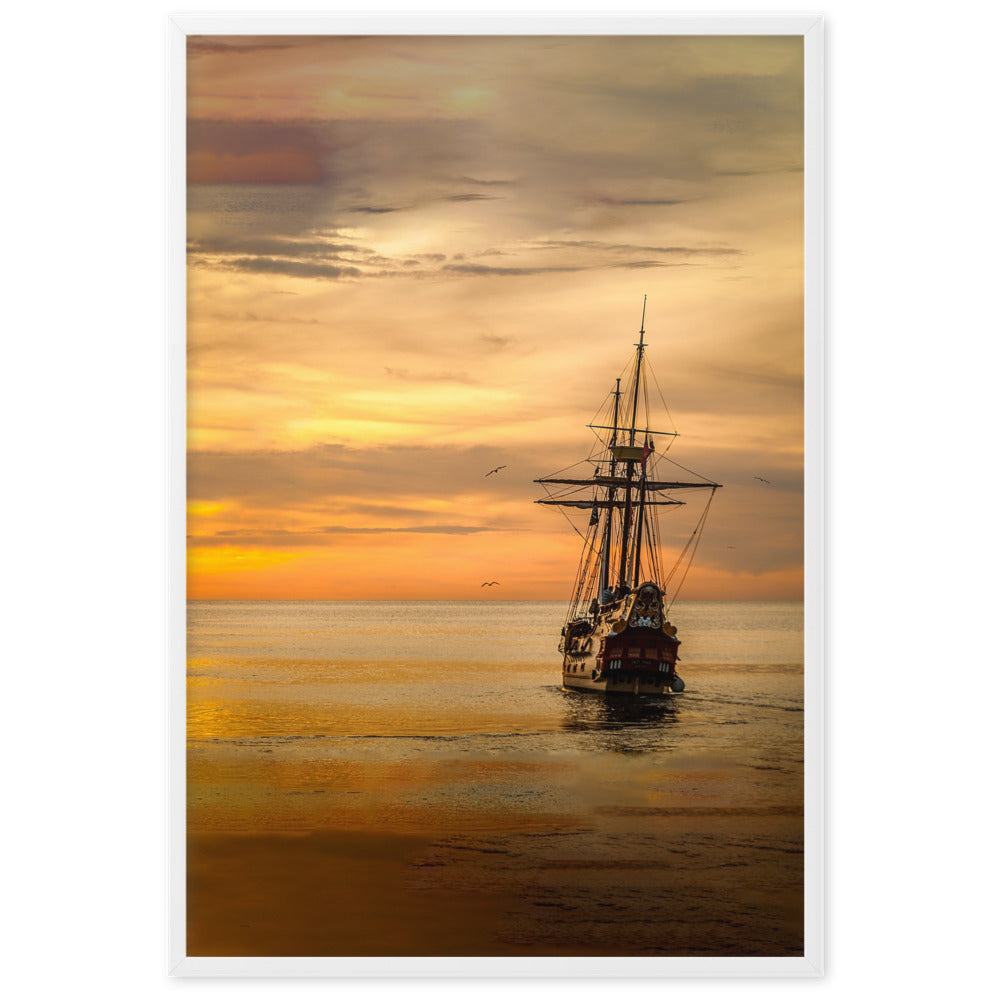 Poster - Schiff im Sonnenuntergang Kuratoren von artlia artlia