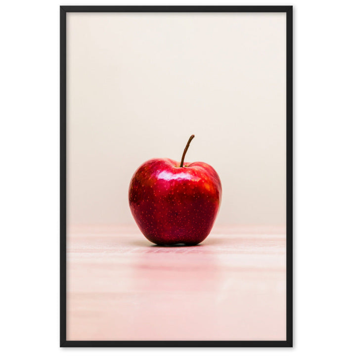 Red Apple - Poster im Rahmen Kuratoren von artlia Schwarz / 61×91 cm artlia