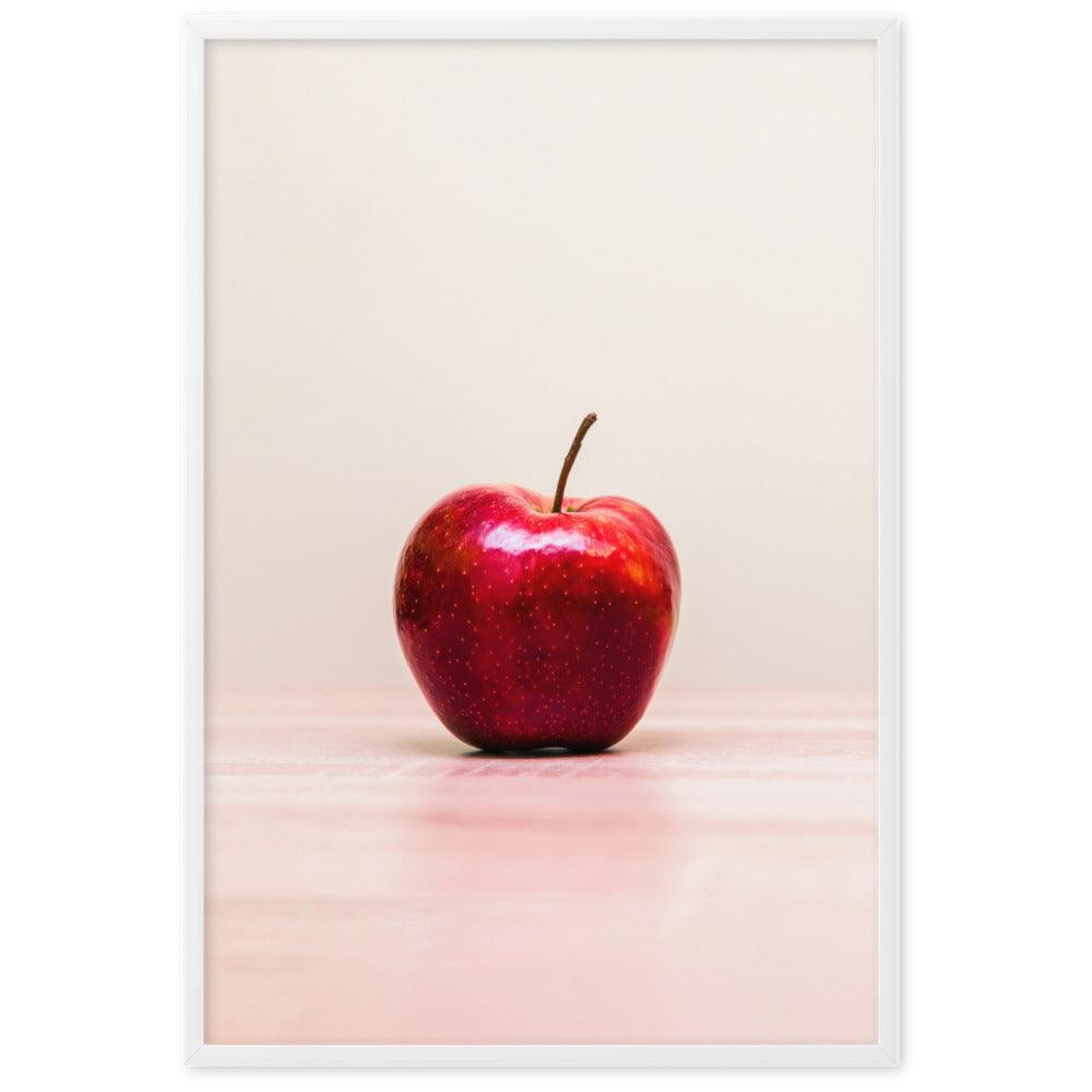 Red Apple - Poster im Rahmen Kuratoren von artlia Weiß / 61×91 cm artlia