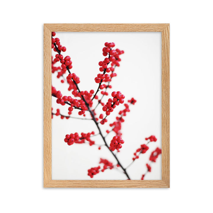 Red Berries - Poster im Rahmen Kuratoren von artlia Oak / 30×40 cm artlia