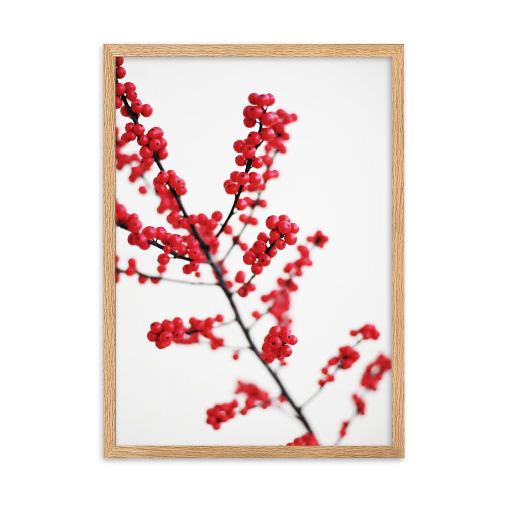 Red Berries - Poster im Rahmen Kuratoren von artlia Oak / 50×70 cm artlia