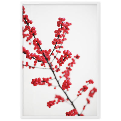 Red Berries - Poster im Rahmen Kuratoren von artlia Weiß / 61×91 cm artlia