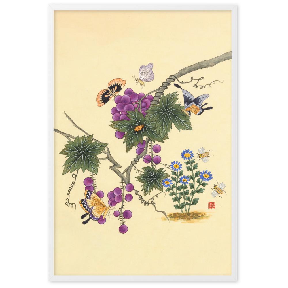 Schmetterlinge auf Traubenbaum - Poster Misun Kim artlia