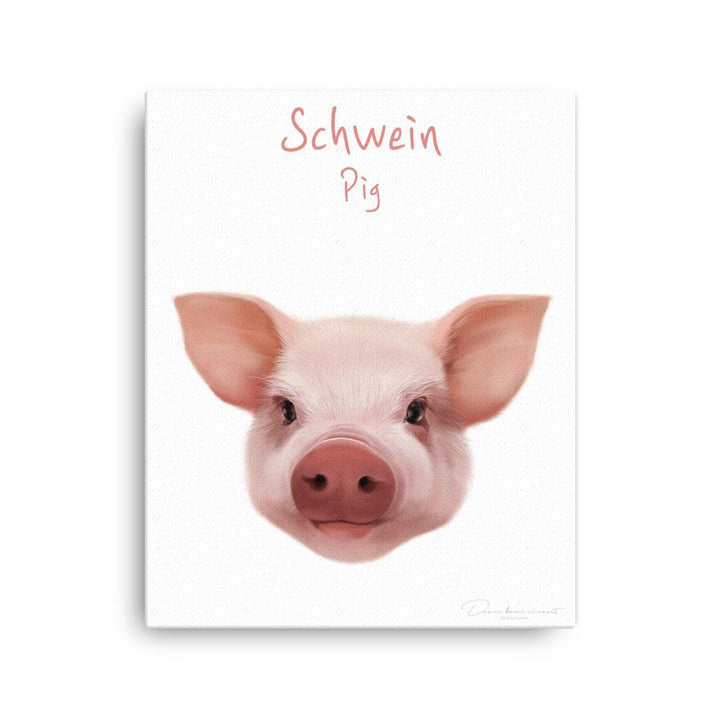 Schwein - Leinwand dear.bon.vivant 41x51 cm artlia