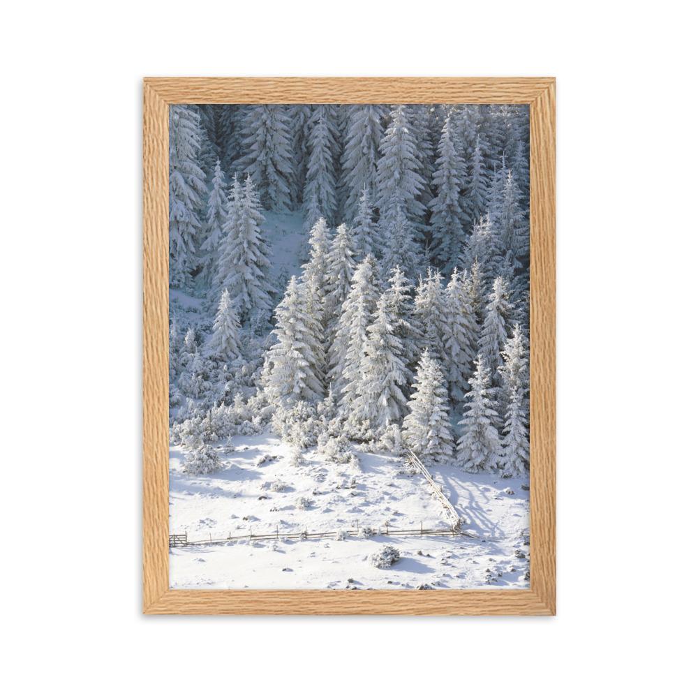 Snow Landscape 3 - Poster im Rahmen artlia Oak / 30×40 cm artlia