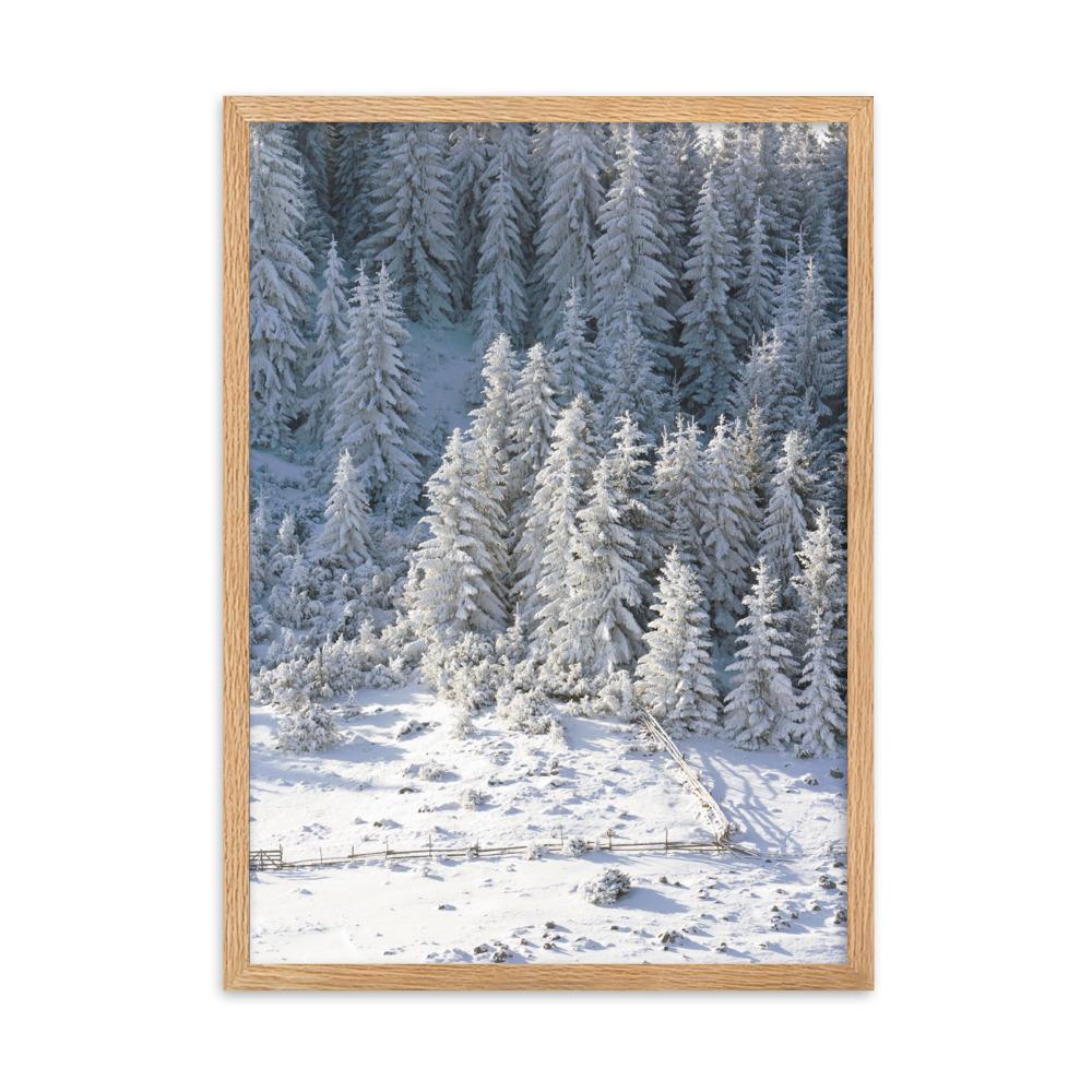 Snow Landscape 3 - Poster im Rahmen artlia Oak / 50×70 cm artlia