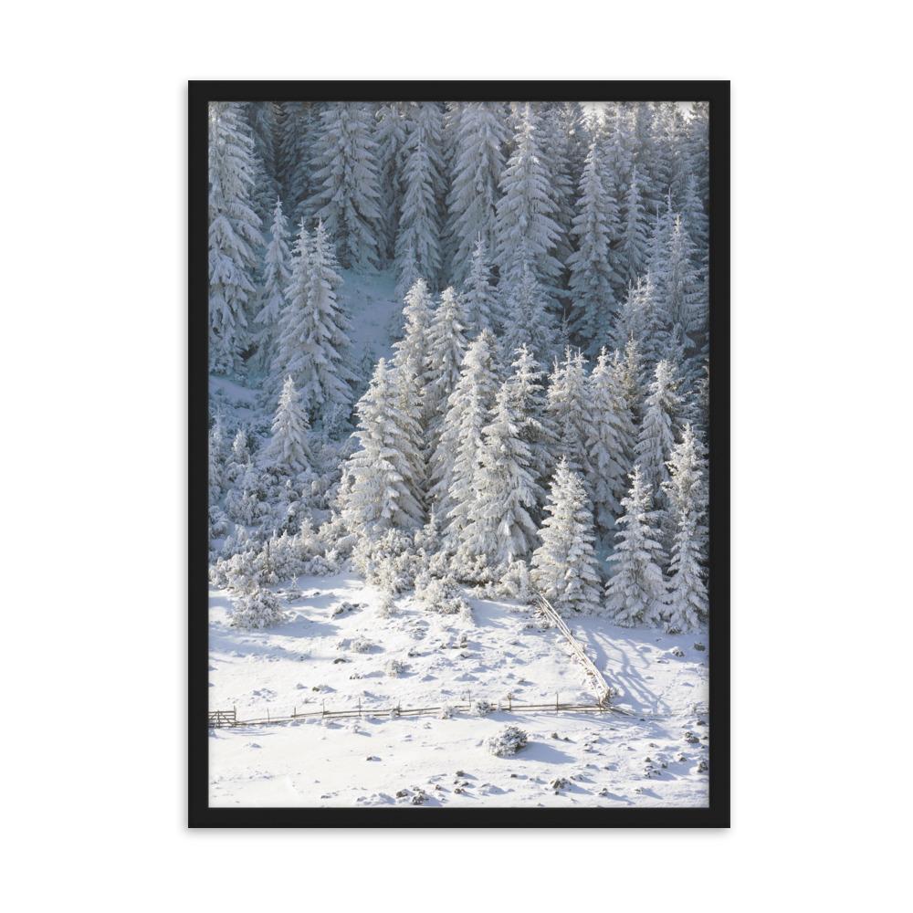 Snow Landscape 3 - Poster im Rahmen artlia Schwarz / 50×70 cm artlia