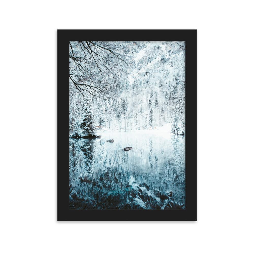 Snow Landscape 4 - Poster im Rahmen artlia Schwarz / 21×30 cm artlia
