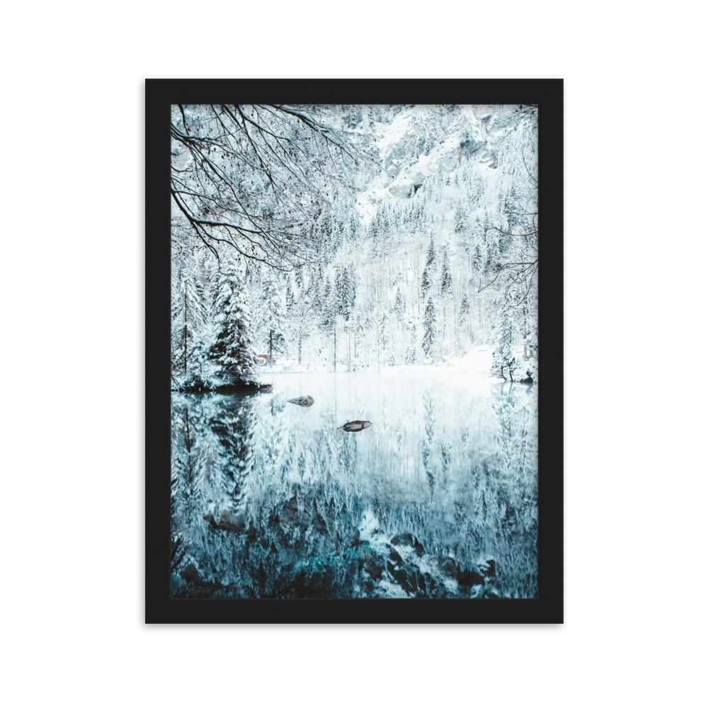 Snow Landscape 4 - Poster im Rahmen artlia Schwarz / 30×40 cm artlia
