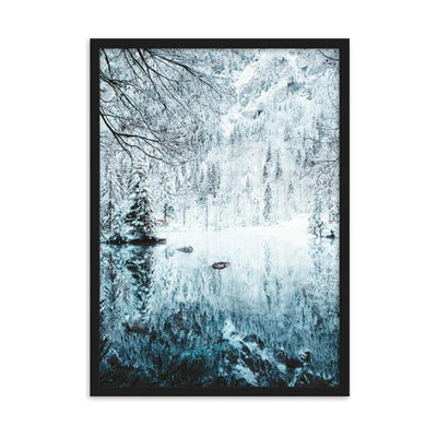 Snow Landscape 4 - Poster im Rahmen artlia Schwarz / 50×70 cm artlia