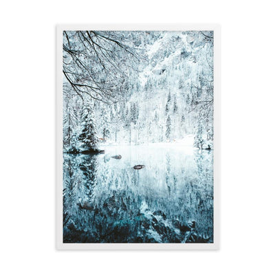 Snow Landscape 4 - Poster im Rahmen artlia Weiß / 50×70 cm artlia