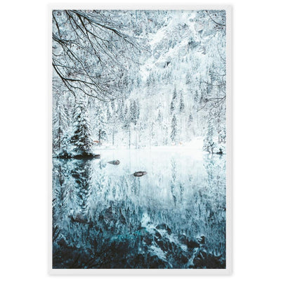 Snow Landscape 4 - Poster im Rahmen artlia Weiß / 61×91 cm artlia