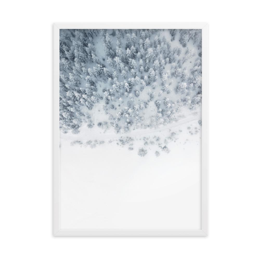 Snow Landscape 5 - Poster im Rahmen artlia Weiß / 50×70 cm artlia