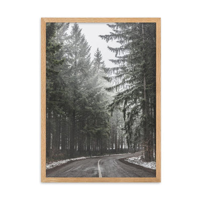Snow Landscape 6 - Poster im Rahmen artlia Oak / 50×70 cm artlia