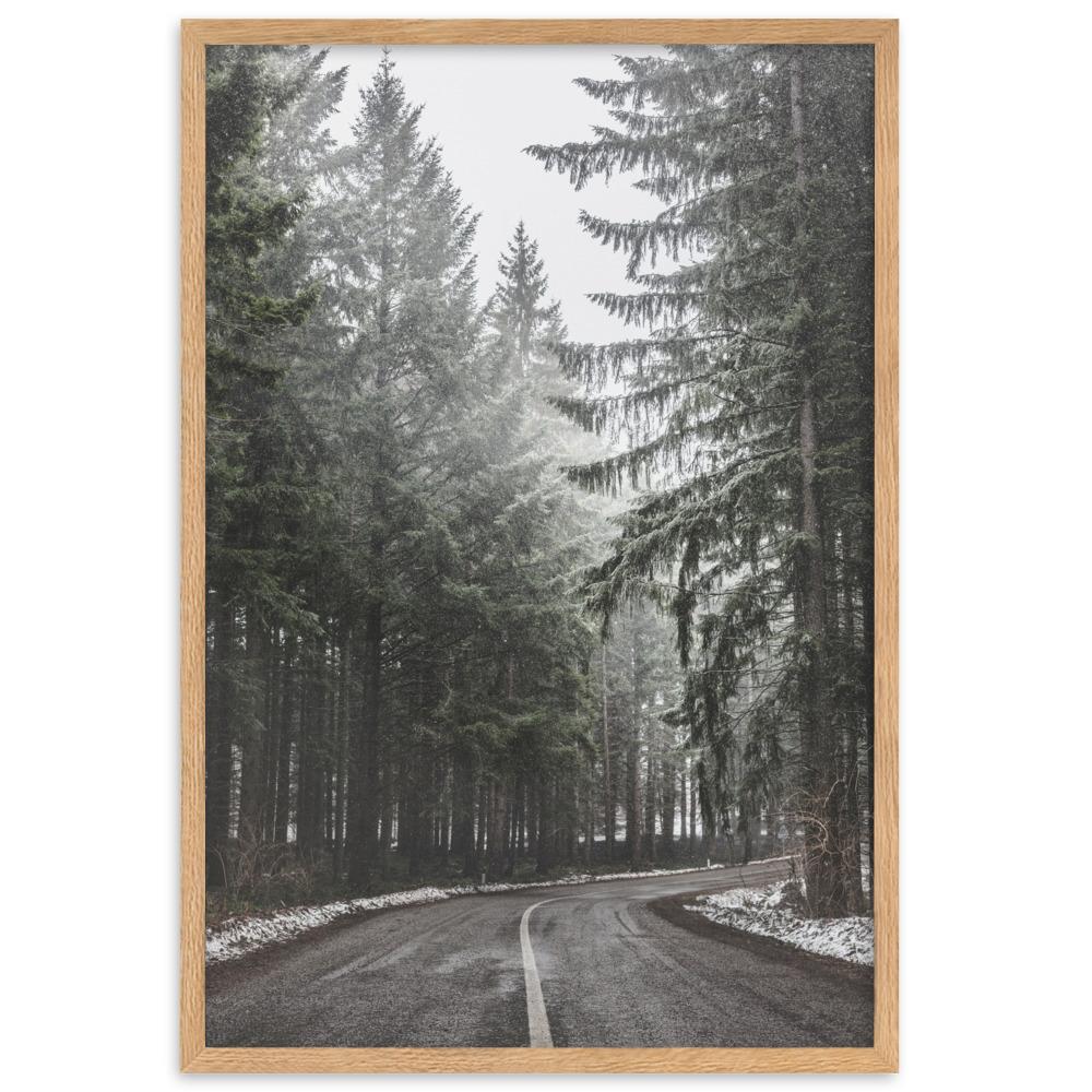 Snow Landscape 6 - Poster im Rahmen artlia Oak / 61×91 cm artlia