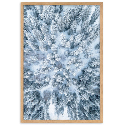 Snow Landscape 7 - Poster im Rahmen artlia Oak / 61×91 cm artlia