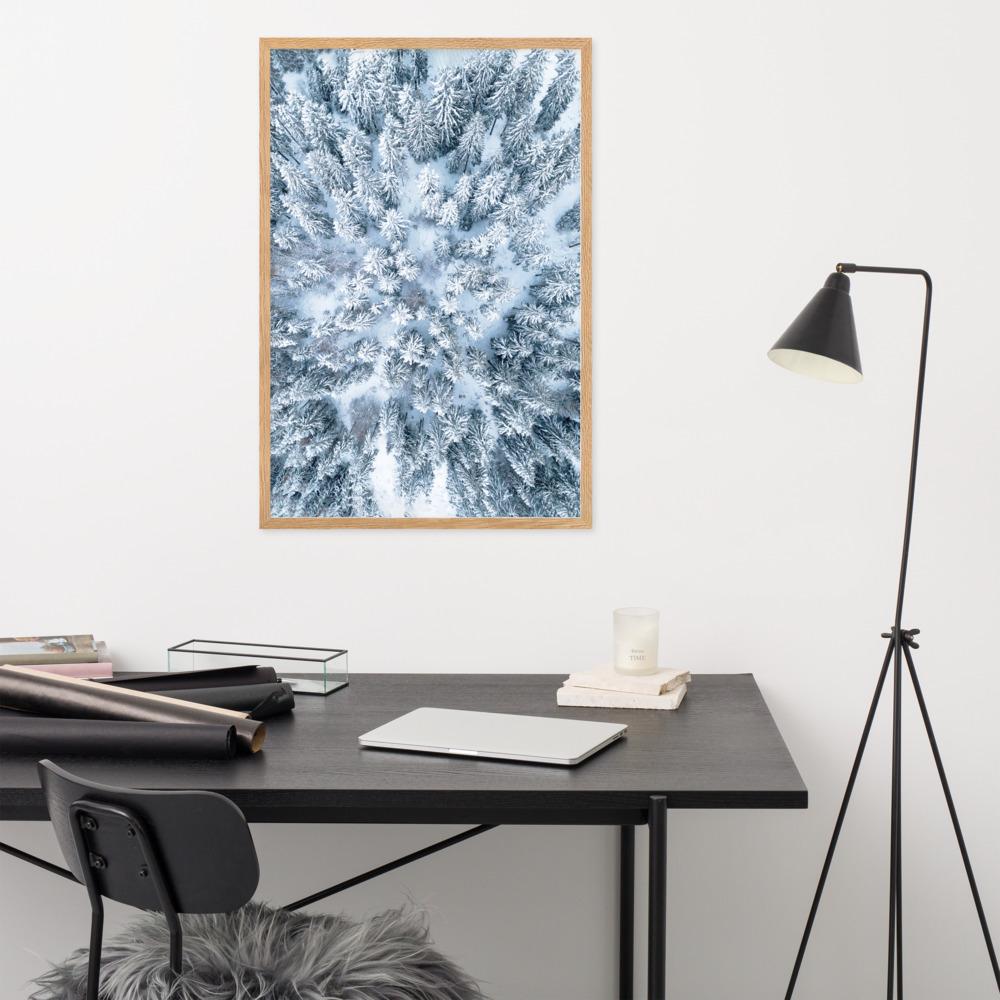 Snow Landscape 7 - Poster im Rahmen Kuratoren von artlia artlia