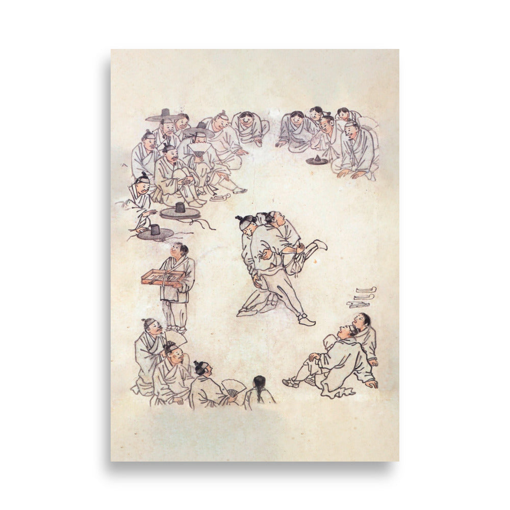 Ssireum-do, Kim Hong-do - Poster Hong-do Kim 70×100 cm artlia