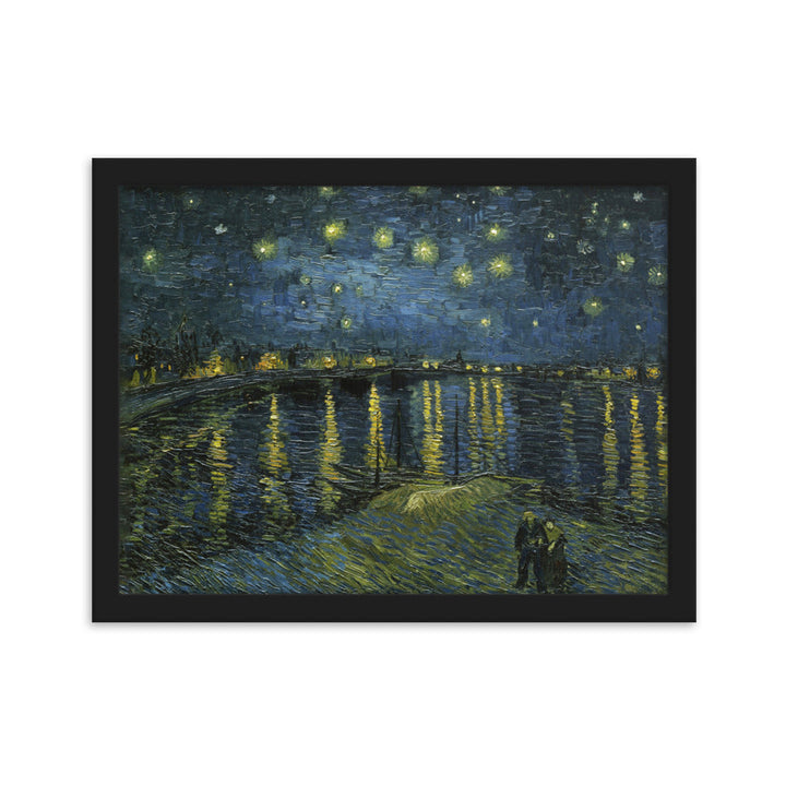 Starry Night Over the Rhône - Poster im Rahmen Van Gogh Schwarz / 30×40 cm artlia