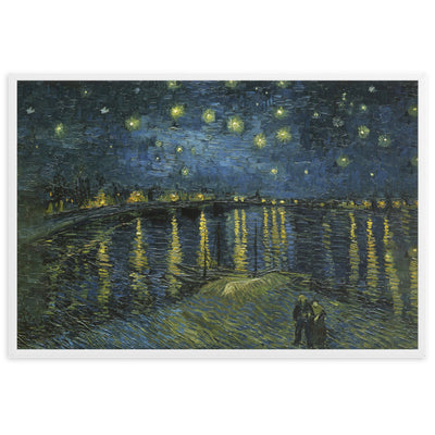 Starry Night Over the Rhône - Poster im Rahmen Van Gogh Weiß / 61×91 cm artlia