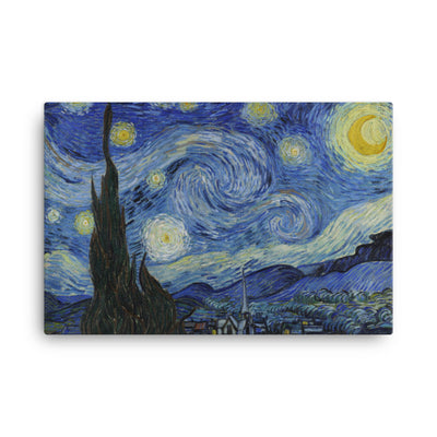 Starry Night, Van Gogh - Leinwand Van Gogh horizontal (original) / 61x91 cm artlia