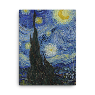 Starry Night, Van Gogh - Leinwand Van Gogh vertikal / 30x41 cm artlia