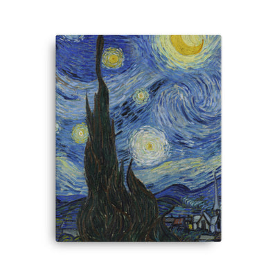 Starry Night, Van Gogh - Leinwand Van Gogh vertikal / 41x51 cm artlia