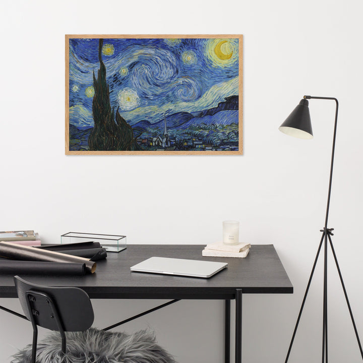 Starry Night, Van Gogh - Poster im Rahmen Van Gogh artlia