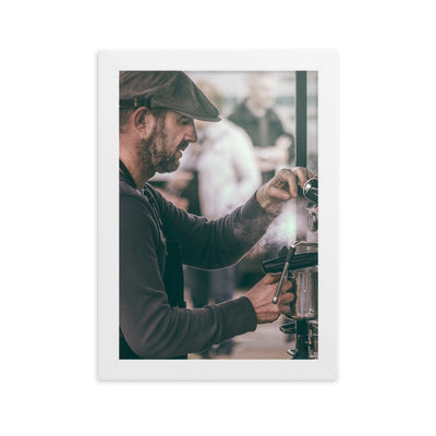 Street Café - Poster im Rahmen Kuratoren von artlia Weiß / 21×30 cm artlia