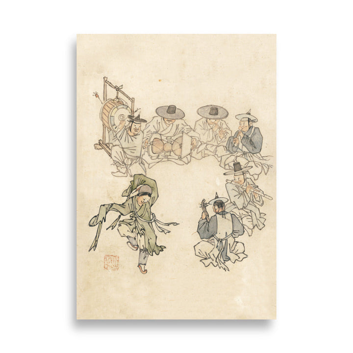tanzendes Kind, Mudong, Kim Hong-do - Poster Hong-do Kim 21×30 cm artlia