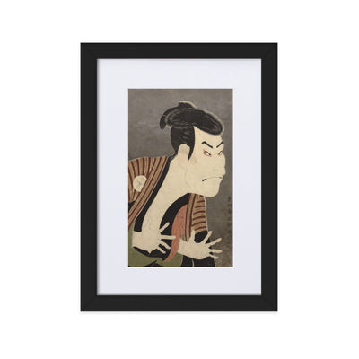 The Actor Otani Oniji, Sharaku - Poster im Rahmen mit Passepartout Sharaku Schwarz / 21×30 cm artlia