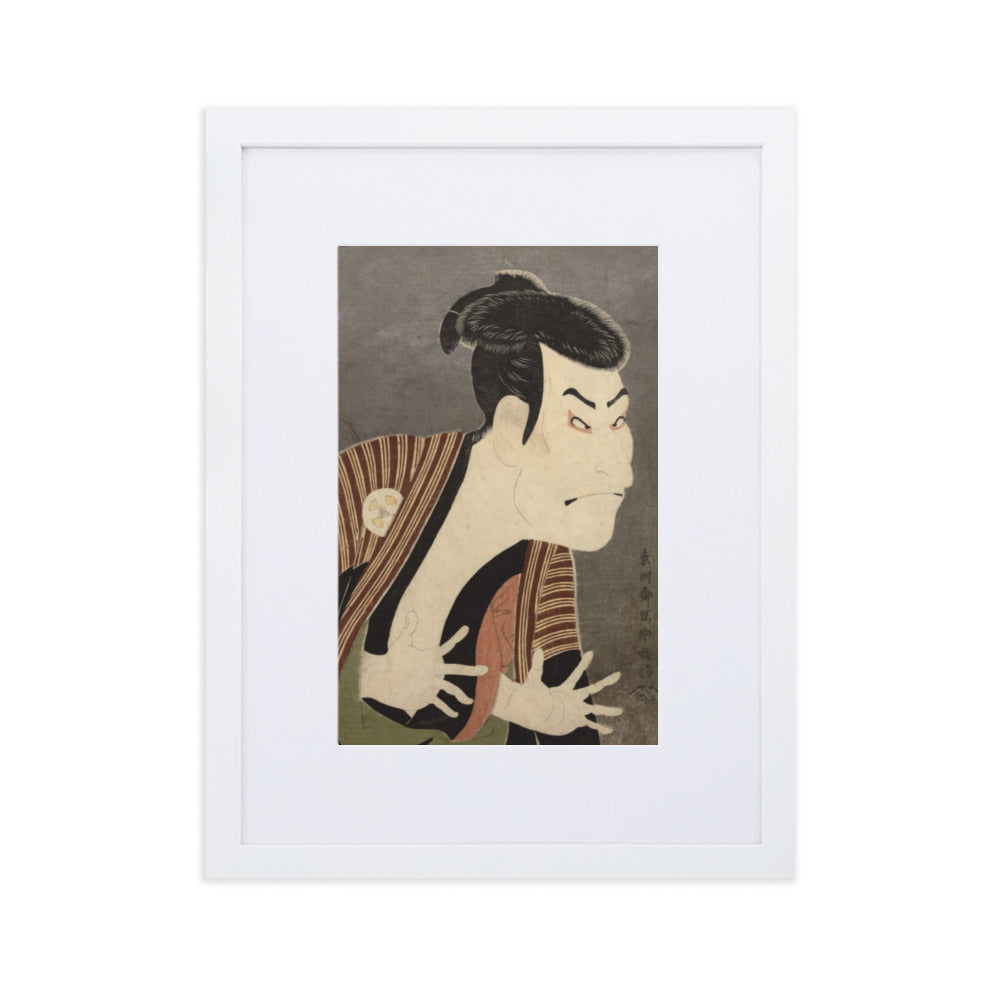 The Actor Otani Oniji, Sharaku - Poster im Rahmen mit Passepartout Sharaku Weiß / 30×40 cm artlia