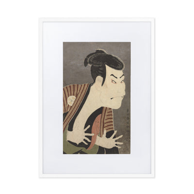 The Actor Otani Oniji, Sharaku - Poster im Rahmen mit Passepartout Sharaku Weiß / 50×70 cm artlia