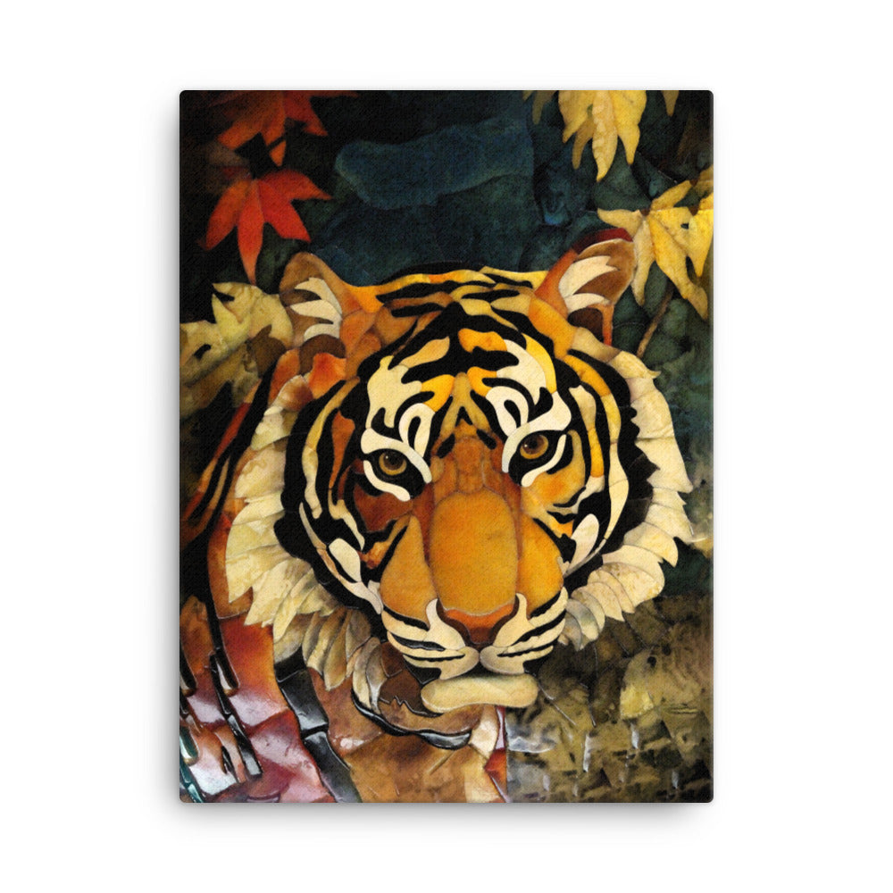 Tiger in Autumn - Leinwand Kuratoren von artlia 30x41 cm artlia