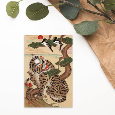 Tiger und Elster - Postkarte Misun Kim artlia