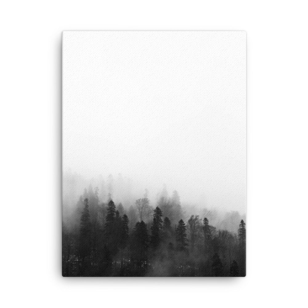 Wald im Nebel - Leinwand Kuratoren von artlia 30x41 cm artlia