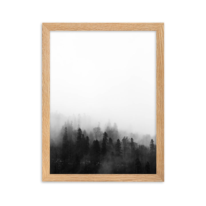 Wald im Nebel - Poster im Rahmen Kuratoren von artlia Oak / 30×40 cm artlia