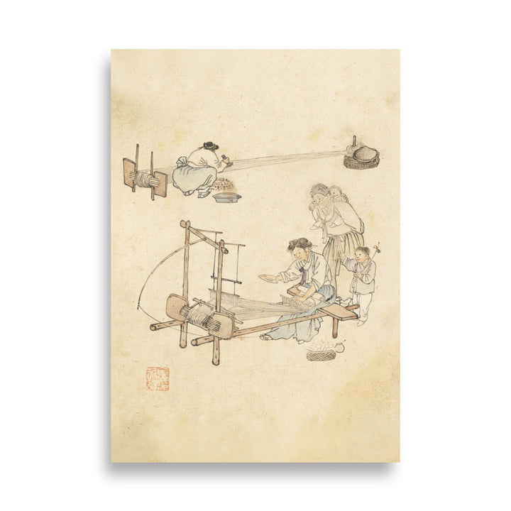Weberei, Kim Hong-do - Poster Hong-do Kim 21×30 cm artlia