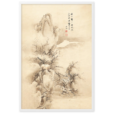 Winter landscape Winterlandschaft Su Cheol Kim - Poster im Rahmen Kuratoren von artlia Weiß / 61×91 cm artlia