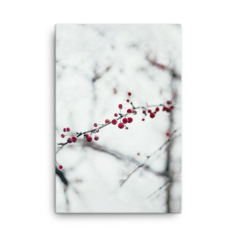 Winterbeeren Winterberries - Leinwand artlia 24″×36″ artlia
