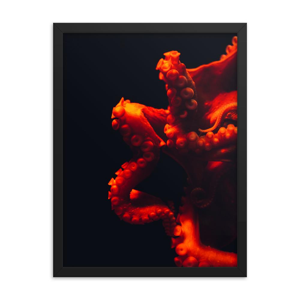 Wütender Oktopus - Poster im Rahmen artlia Schwarz / 18×24 artlia