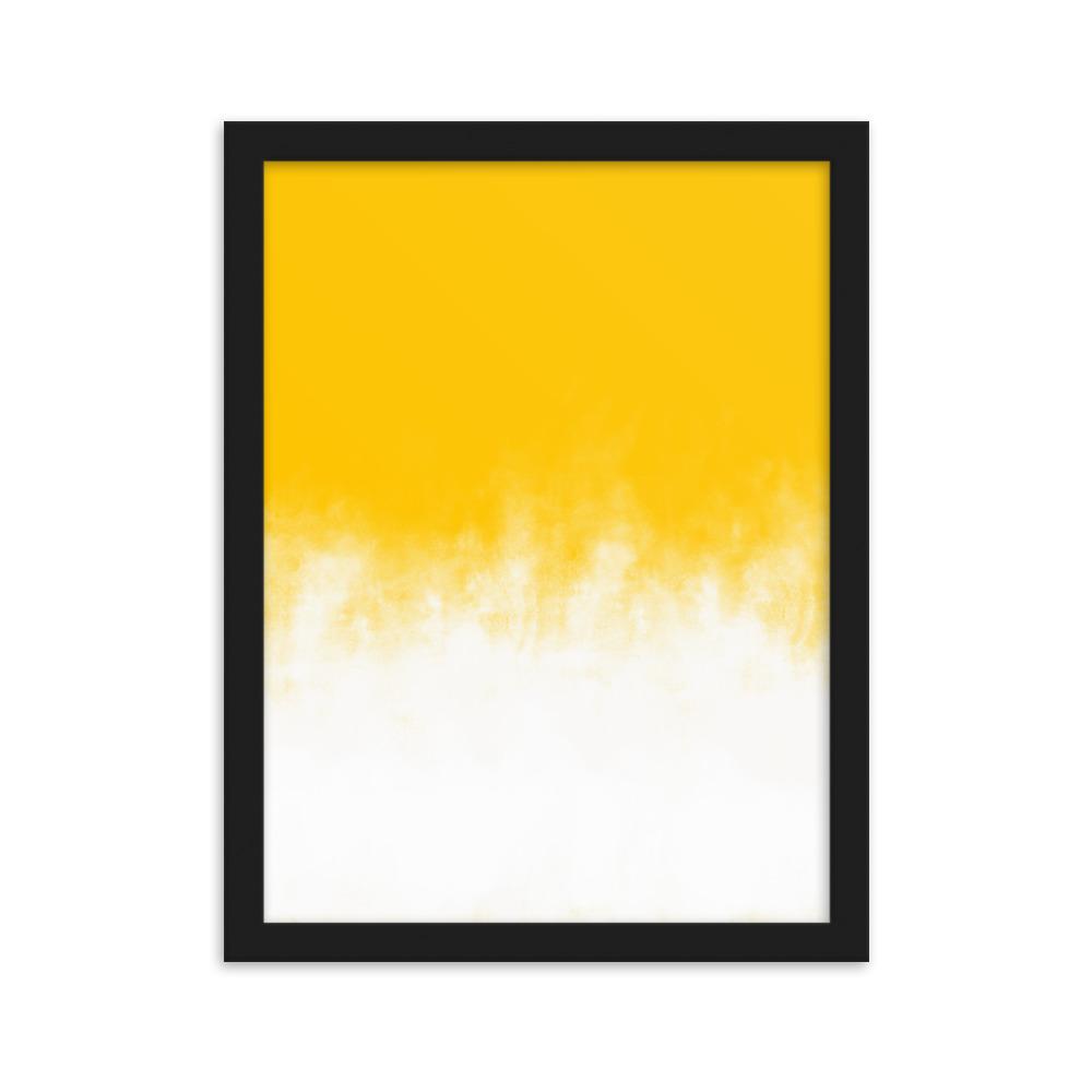 Yellow Gradient - Poster im Rahmen artlia Schwarz / 30×40 cm artlia