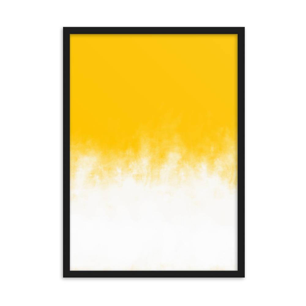 Yellow Gradient - Poster im Rahmen artlia Schwarz / 50×70 cm artlia