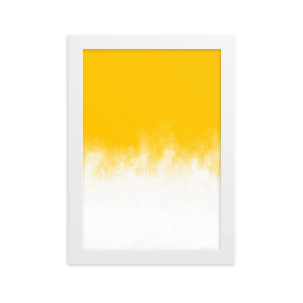 Yellow Gradient - Poster im Rahmen artlia Weiß / 21×30 cm artlia
