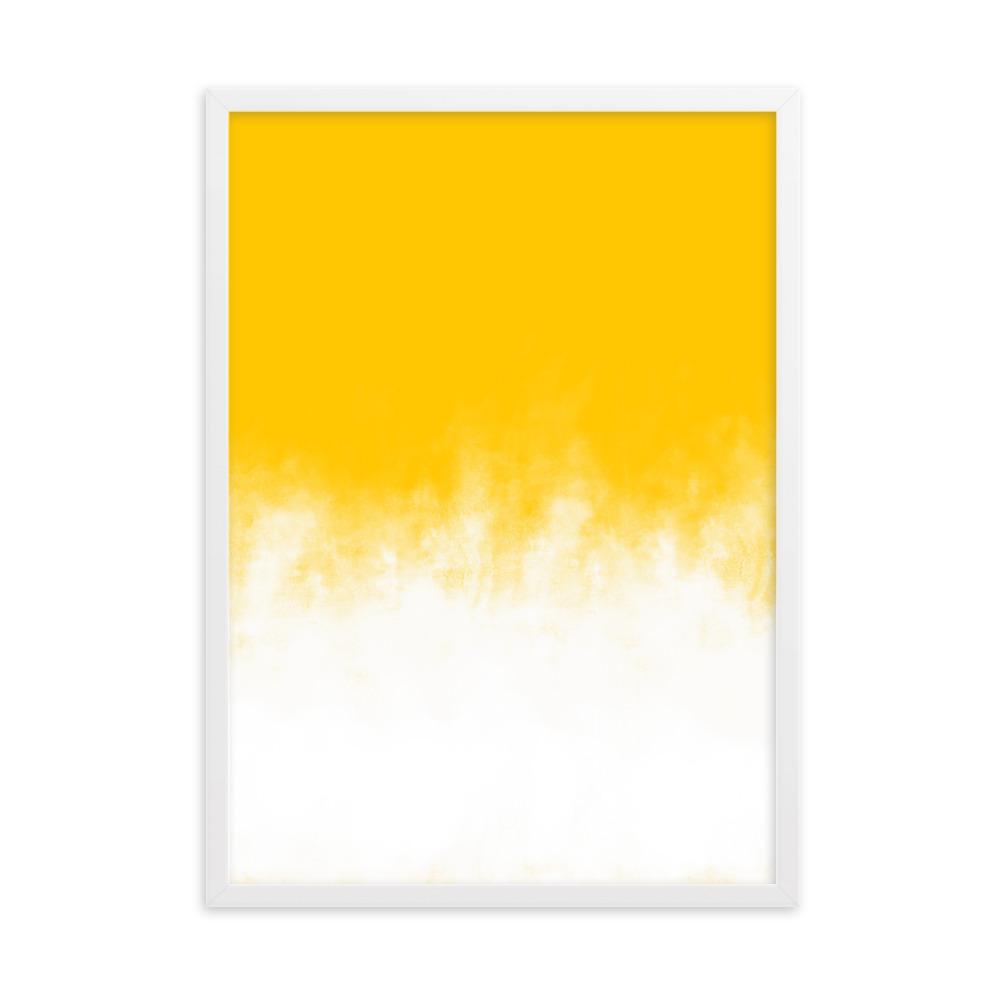 Yellow Gradient - Poster im Rahmen artlia Weiß / 50×70 cm artlia